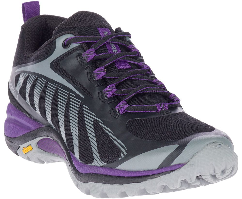 Buty Sportowe Merrell Damskie Czarne/Fioletowe - Siren Edge 3 Wide Width - 730285-HZG